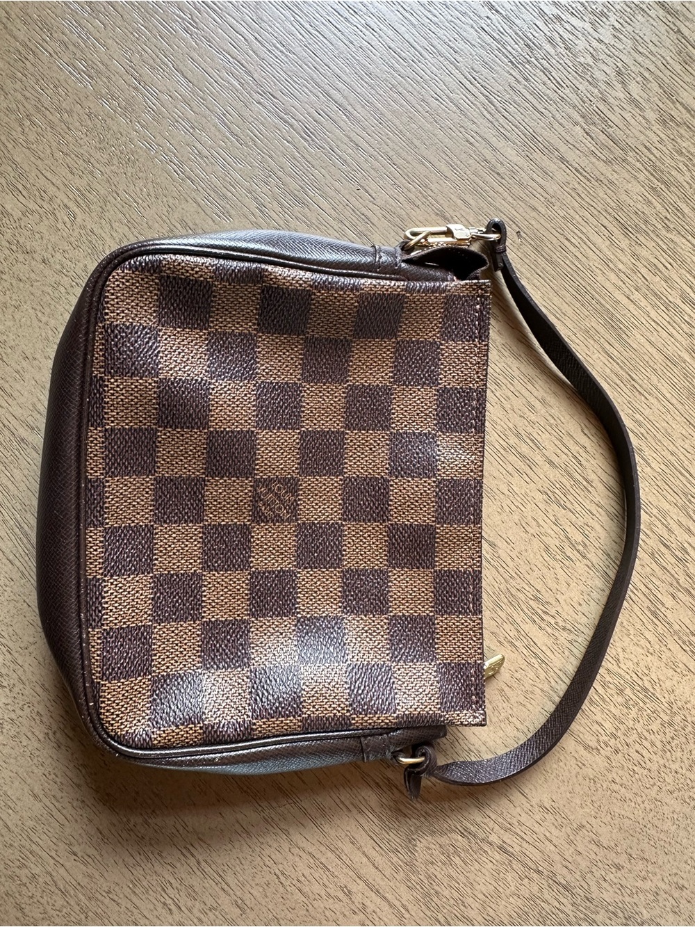 RARE VINTAGE LOUIS VUITTON TROUSSE POCHETTE – DAMIER EBENE